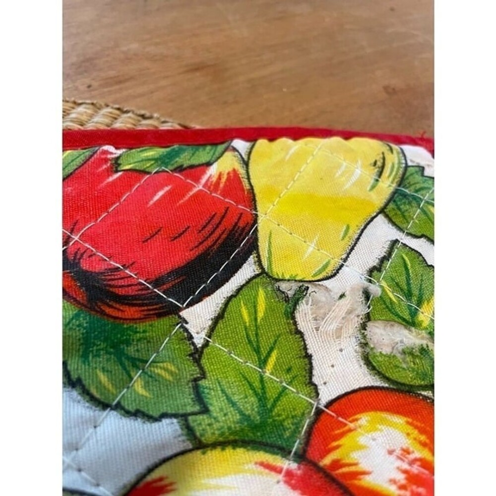 Red Fruit Kitchen Oven Cloths - Picture 3 of 7